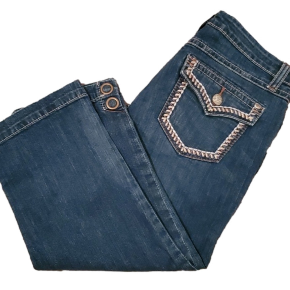 Cruel Candice Women's Denim Peddle Pushers Capri Size 7